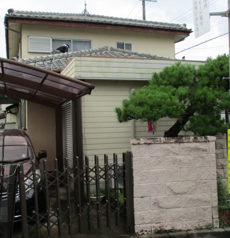 奈良県北葛城郡河合町H様邸　外壁塗装工事 施工前の写真