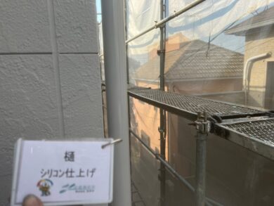 奈良県奈良市Y様邸　外壁塗装・屋根塗装・防水工事 樋シリコン仕上げ
