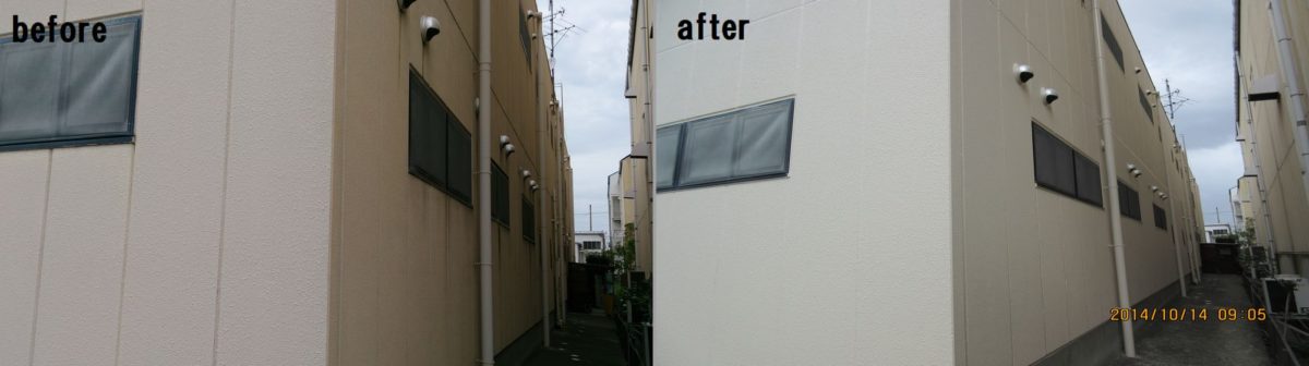 奈良の香芝市の株式会社ヨネヤの外壁塗装と屋根塗装のビフォーアフター