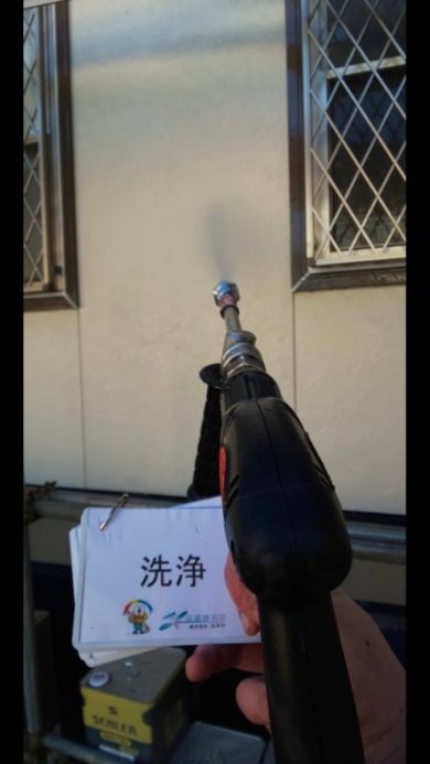 奈良香芝市H様邸　外壁塗装・屋根塗装・防水工事 外壁高圧洗浄