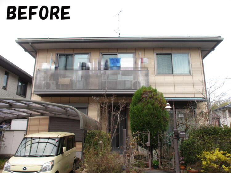 奈良北葛城郡上牧町S様邸　外壁塗装工事 施工前の写真