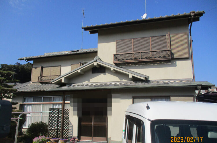 奈良県北葛城郡王寺町T様邸　外壁塗装工事 施工前の写真