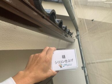 奈良県生駒郡三郷町N様　外壁塗装工事 樋シリコン仕上げ②
