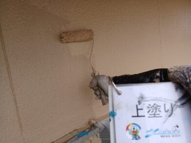 奈良県奈良市N様邸　外壁塗装工事 外壁上塗り