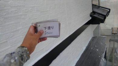 奈良県香芝市O様邸　外壁塗装・屋根塗装・防水工事　 外壁塗装下塗り