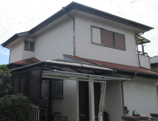 奈良北葛城郡王寺町H様邸　外壁塗装・屋根塗装・防水工事 施工前の写真
