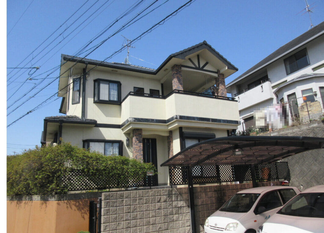 奈良県香芝市H様邸　外壁塗装・防水工事 施工前の写真