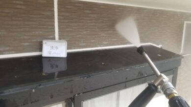 奈良香芝市H様邸　外壁塗装・屋根塗装工事 洗浄