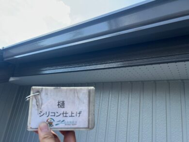 奈良県生駒市T様邸　外壁塗装・防水工事 樋シリコン仕上げ