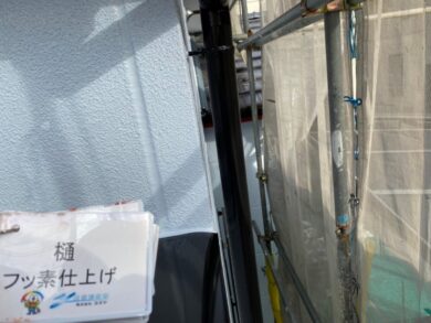 奈良香芝市Y様邸　外壁塗装工事 樋フッ素仕上げ