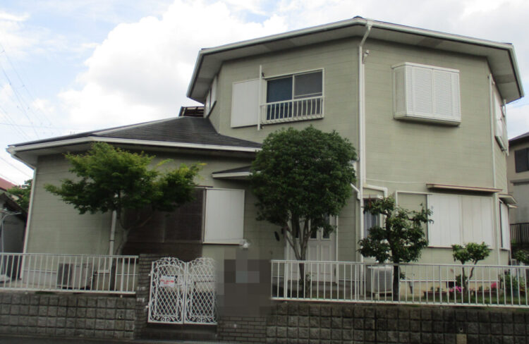 奈良県生駒郡三郷町N様邸　外壁塗装・屋根塗装・防水工事　 施工前の写真