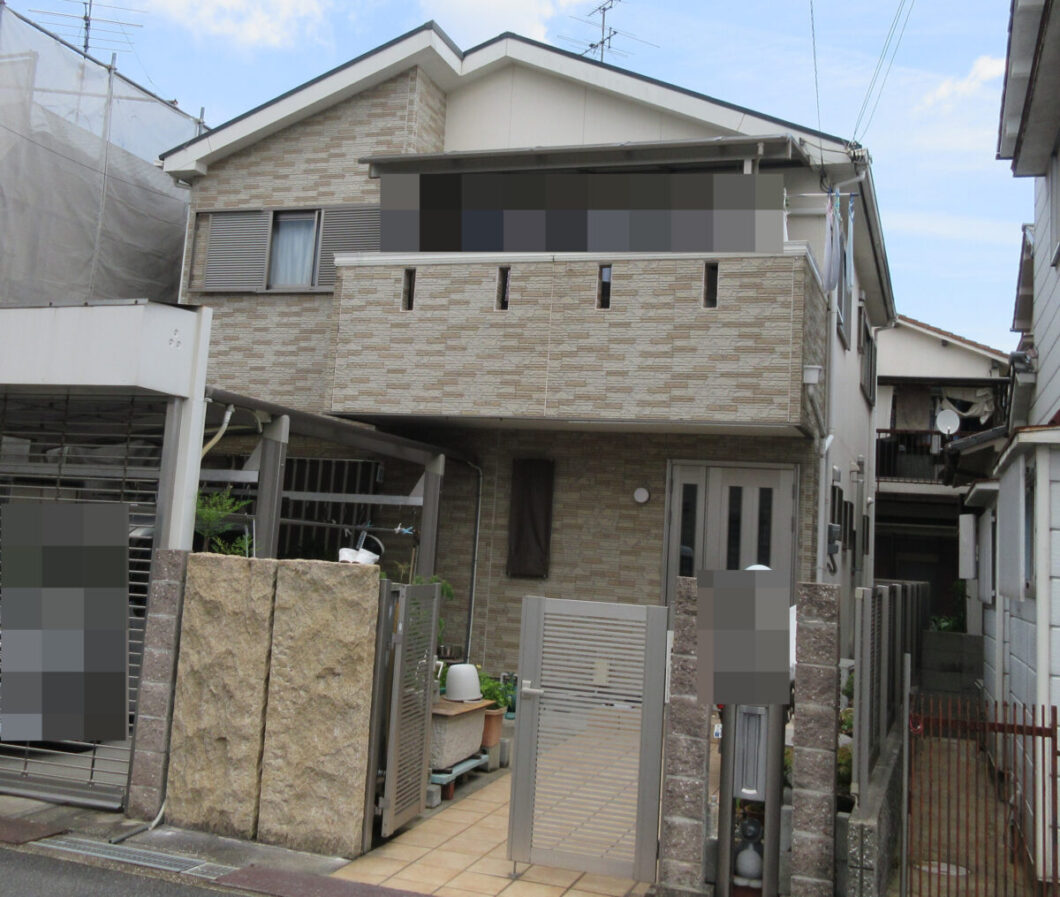 奈良県北葛城郡上牧町Y様邸　外壁塗装・屋根塗装工事 施工前の写真