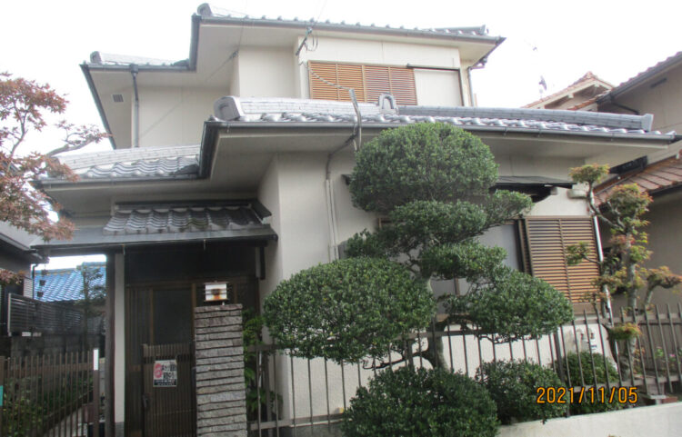 奈良三郷町K様邸　外壁塗装工事 施工前の写真