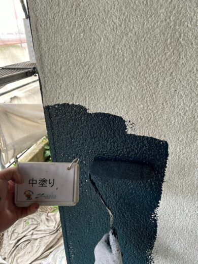 奈良県奈良市O様邸　外壁塗装工事 外壁中塗り