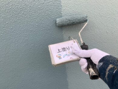 奈良葛城市N様邸　外壁塗装工事 外壁上塗り