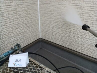 奈良北葛城郡上牧町K様邸　外壁塗装・屋根塗装工事 洗浄