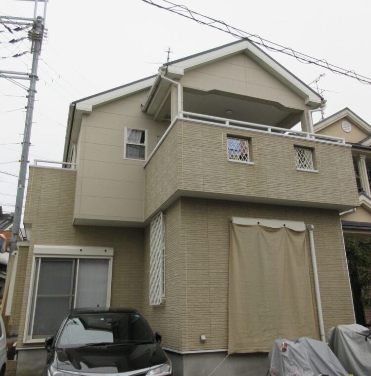 奈良香芝市K様　外壁塗装・屋根塗装・防水工事 施工前の写真