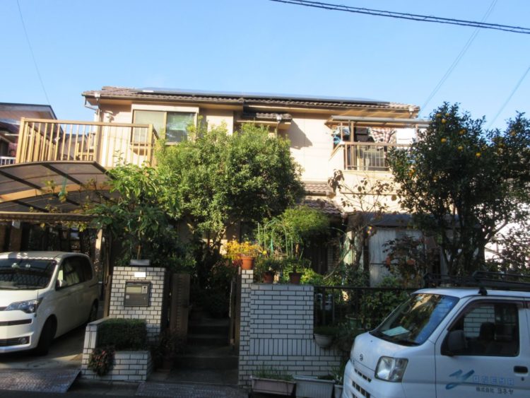 奈良北葛城郡王寺町K様邸　外壁塗装・屋根塗装・防水工事 施工前の写真