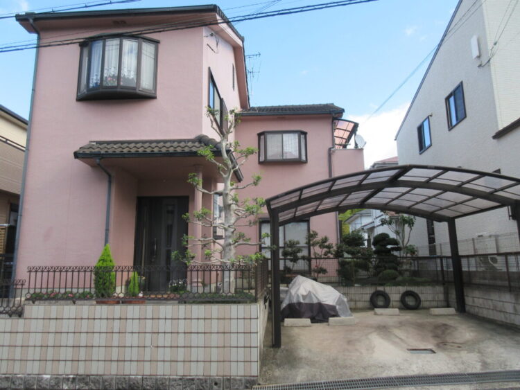 奈良北葛城郡上牧町H様　外壁塗装・屋根塗装・防水工事 施工前の写真