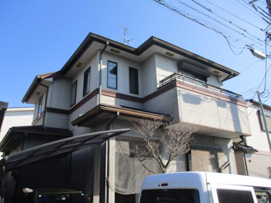 京都府木津川市N様邸　外壁塗装・屋根塗装・防水工事 施工前の写真