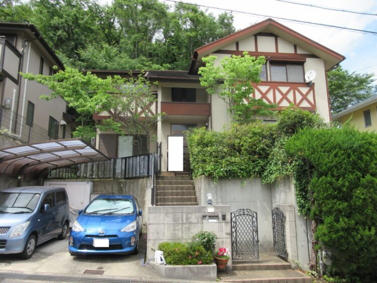 奈良北葛城郡王寺町T様　外壁塗装・屋根塗装・防水工事 施工前の写真
