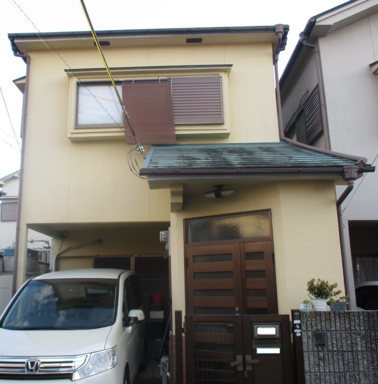 奈良北葛城郡上牧町S様　外壁塗装・屋根塗装・防水工事 施工前の写真