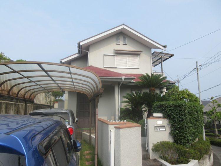 奈良北葛城郡王寺町M様邸　外壁塗装・屋根塗装工事 施工前の写真