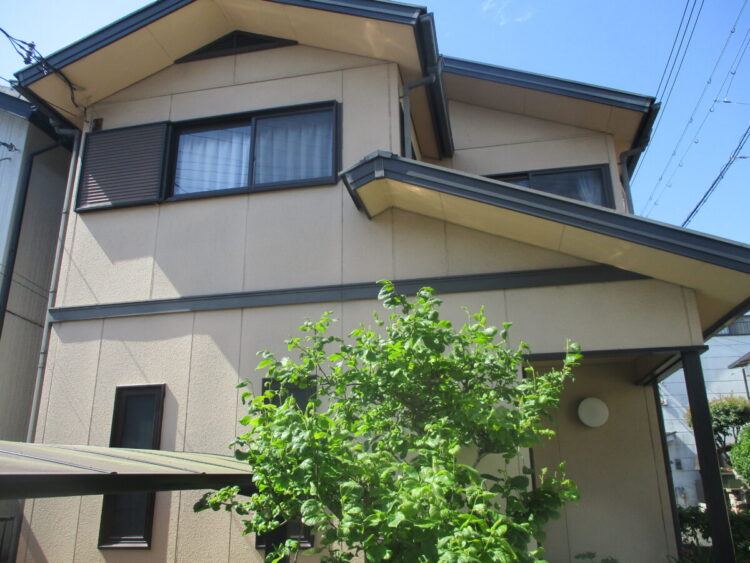 奈良県生駒郡斑鳩町H様　外壁塗装・屋根塗装 施工前の写真