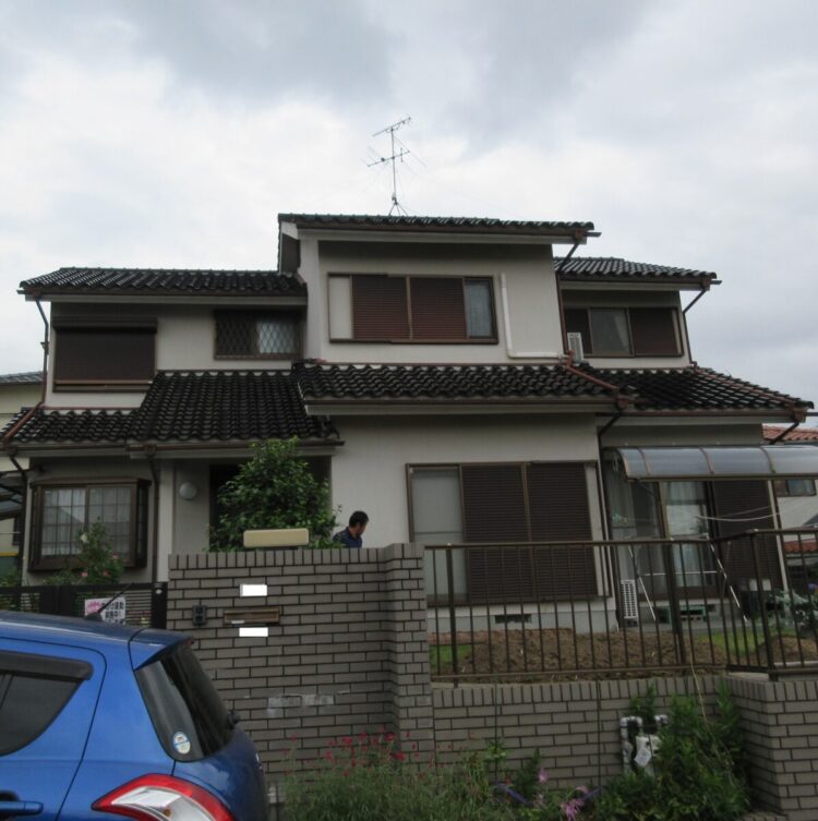 奈良県生駒郡三郷町N様　外壁塗装工事 施工前の写真