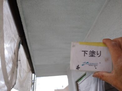 奈良葛城市Y様邸　外壁塗装工事 外壁下塗り