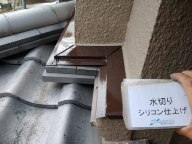 奈良葛城市Y様邸　外壁塗装工事 水切りシリコン仕上げ