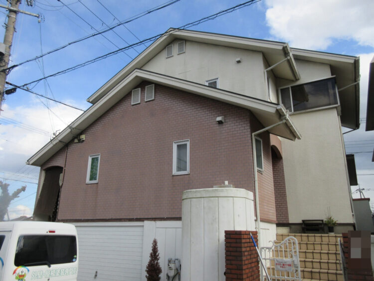 奈良県北葛城郡広陵町M様邸　外壁塗装工事 施工前の写真