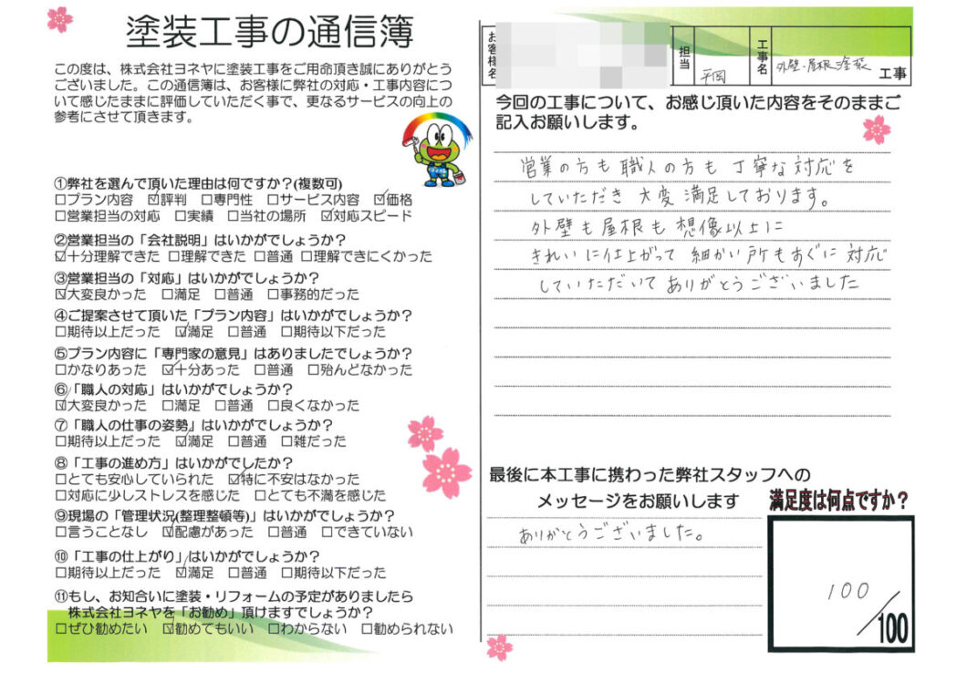 奈良県葛城市S様邸　外壁塗装・屋根塗装工事 施工後の写真
