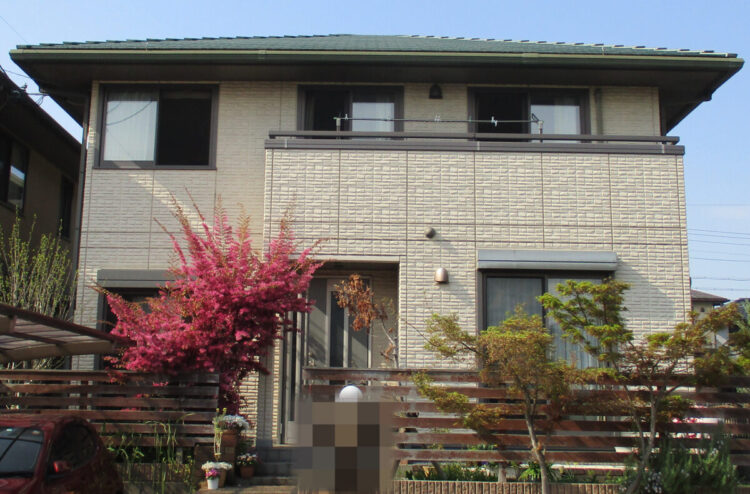 奈良北葛城郡上牧町M様邸　外壁塗装工事 施工前の写真