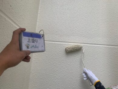 奈良県橿原市T株式会社様（工場）　外壁塗装工事 外壁上塗り