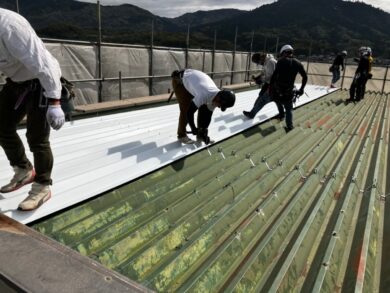 奈良県桜井市株式会社I様　外壁塗装・屋根カバー工事 屋根カバー工法