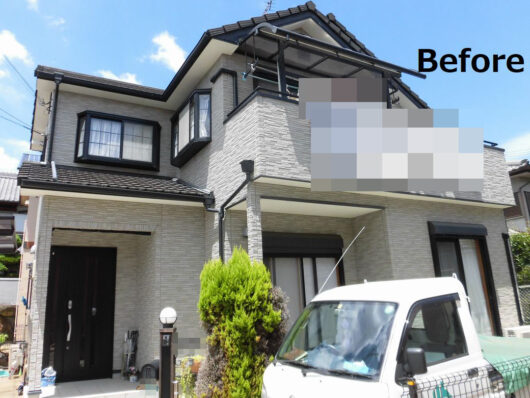 奈良北葛城郡上牧町O様邸　外壁・屋根塗装・防水工事 施工前の写真