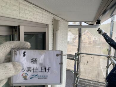 奈良県生駒市F様邸　外壁塗装・屋根塗装・防水工事 樋フッ素仕上げ