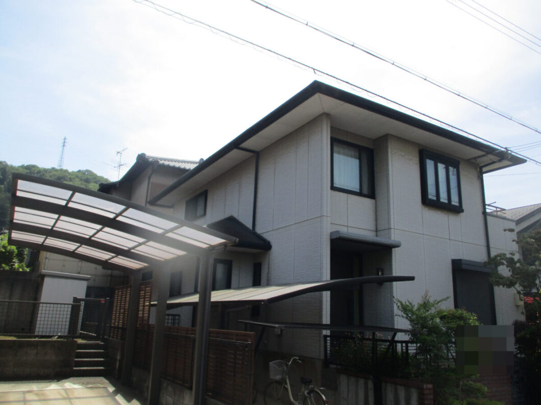 奈良県生駒市K様邸　外壁塗装・屋根塗装工事 施工前の写真