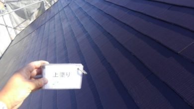 奈良県葛城市M様邸 　外壁塗装・屋根塗装・防水工事 屋根塗装上塗り