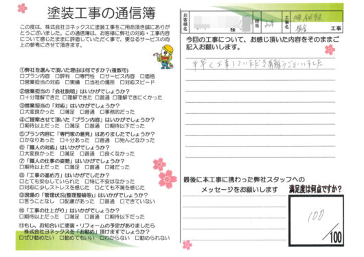 奈良県大和高田市I様(店舗) 外壁塗装・屋根塗装工事のお客様の声