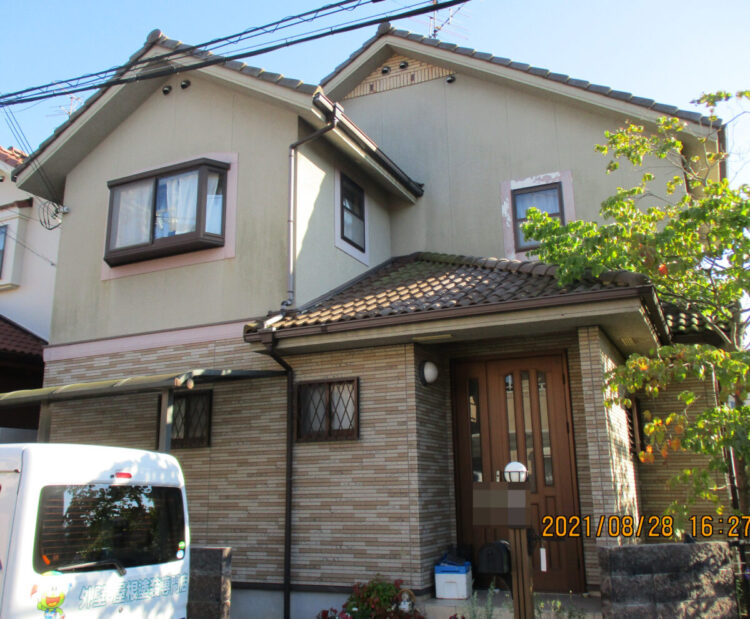 奈良香芝市M様邸　外壁塗装・防水工事 施工前の写真