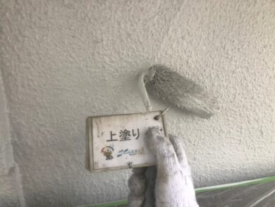 奈良三郷町K様邸　外壁塗装工事 外壁上塗り