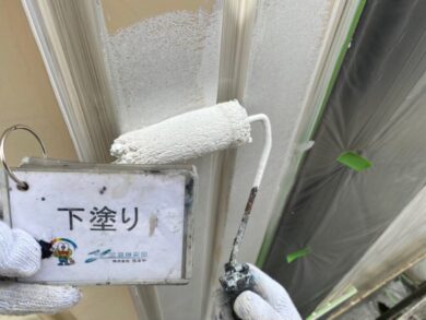 奈良葛城市工場　外壁・屋根塗り替え工事 外壁下塗り