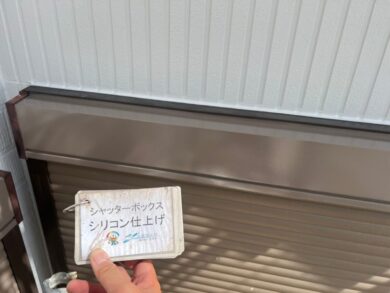 奈良県生駒市T様邸　外壁塗装・防水工事 シャッターボックスシリコン仕上げ