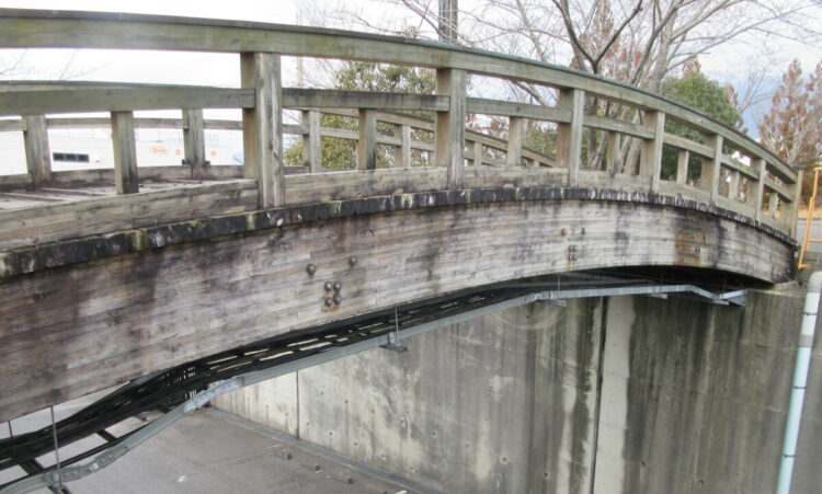 奈良県五條市木製橋塗装 施工前の写真