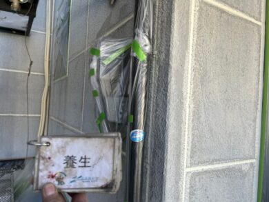 奈良県香芝市T様邸　外壁塗装・屋根塗装・防水工事 養生
