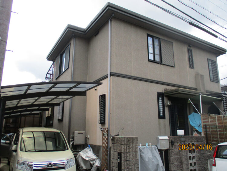 京都府相楽郡精華町M様邸　外壁塗装・屋根塗装工事 施工前の写真