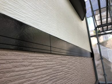 奈良奈良市U様邸　外壁塗装・屋根塗装・防水工事 帯フッ素仕上げ