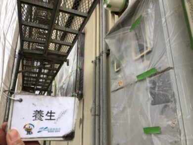 奈良葛城市M様　外壁塗装工事 養生